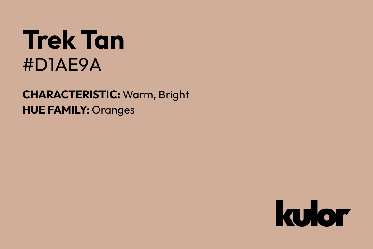 Trek Tan is a color with a HTML hex code of #d1ae9a.