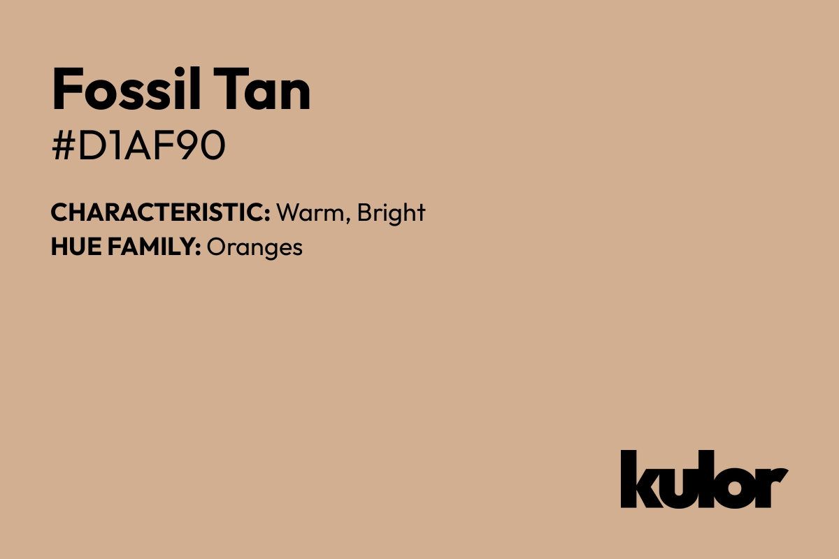 Fossil Tan is a color with a HTML hex code of #d1af90.