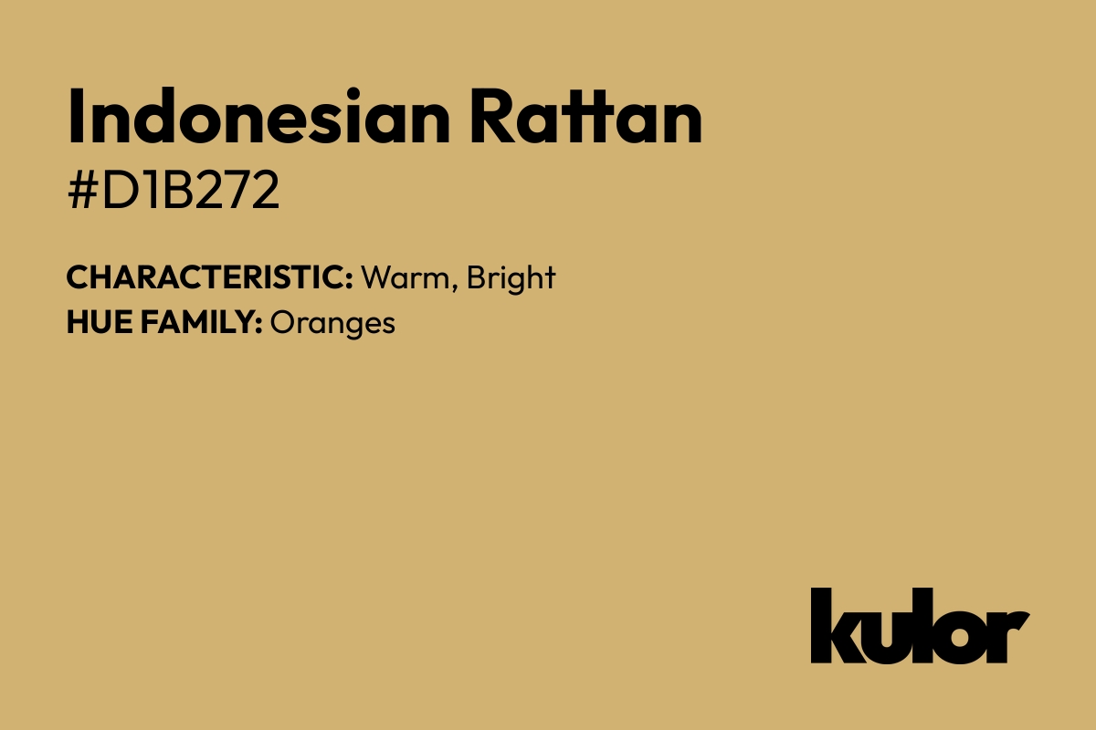 Indonesian Rattan is a color with a HTML hex code of #d1b272.