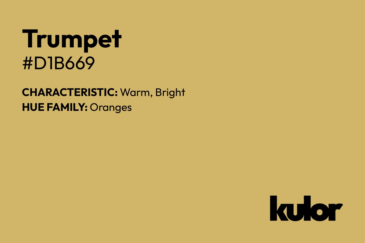 Trumpet is a color with a HTML hex code of #d1b669.