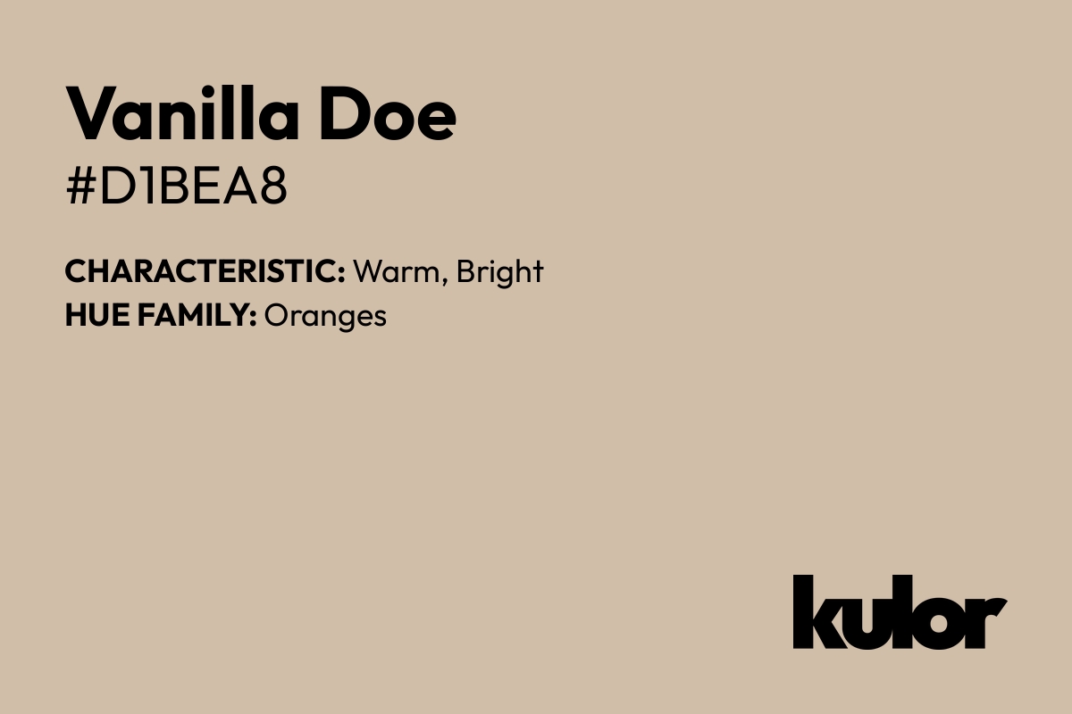 Vanilla Doe is a color with a HTML hex code of #d1bea8.