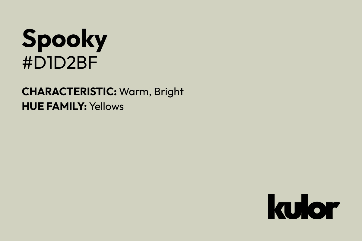 Spooky is a color with a HTML hex code of #d1d2bf.