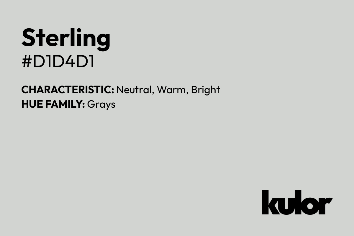 Sterling is a color with a HTML hex code of #d1d4d1.