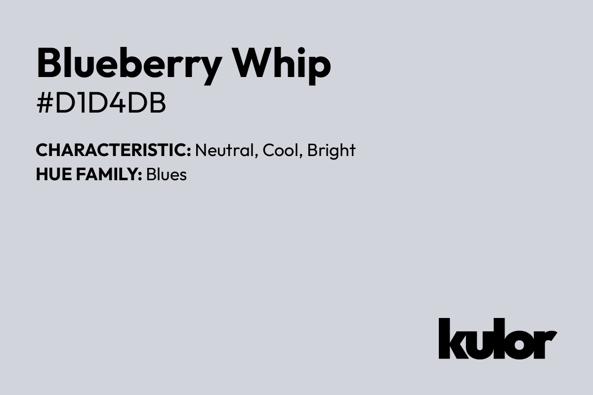 Blueberry Whip is a color with a HTML hex code of #d1d4db.