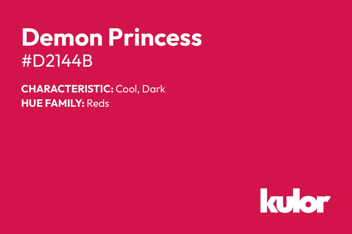 Demon Princess is a color with a HTML hex code of #d2144b.