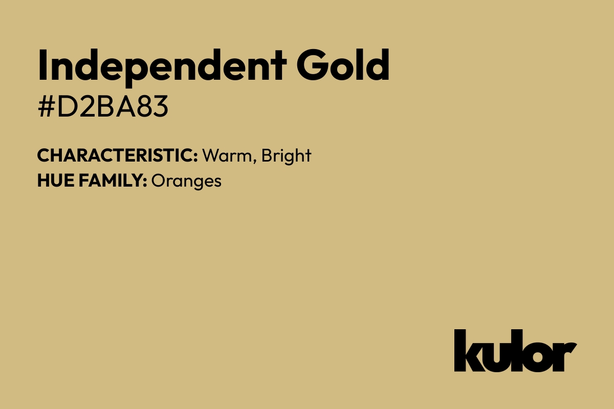 Independent Gold is a color with a HTML hex code of #d2ba83.