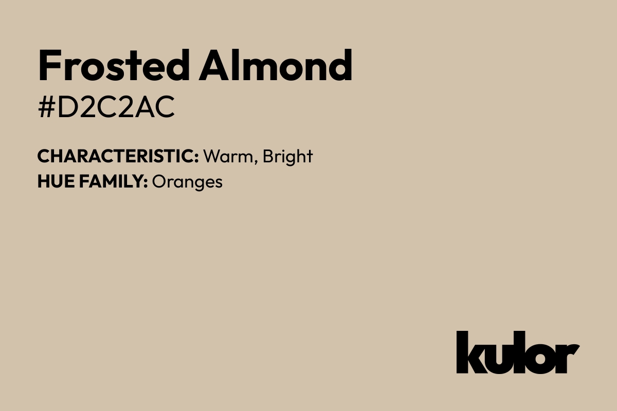 Frosted Almond is a color with a HTML hex code of #d2c2ac.