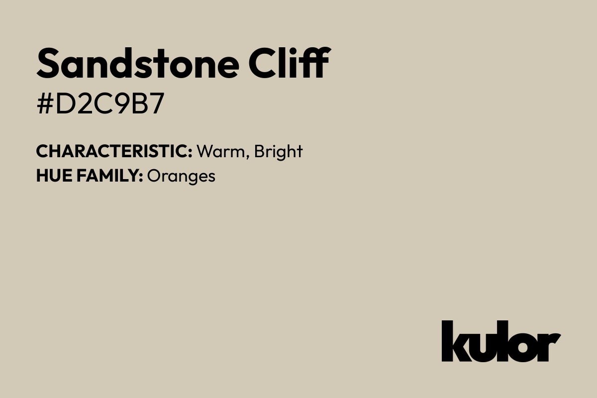 Sandstone Cliff is a color with a HTML hex code of #d2c9b7.