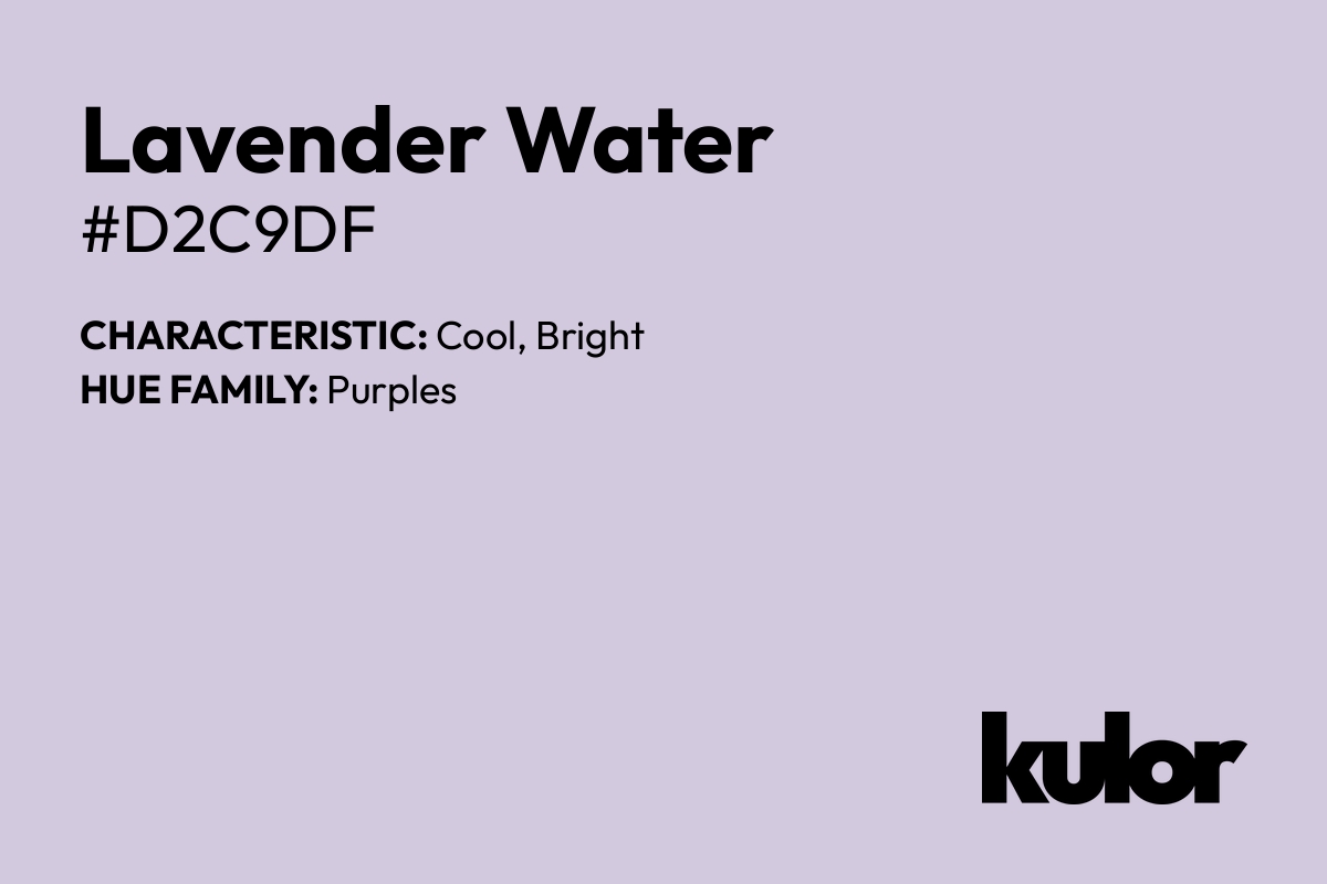 Lavender Water is a color with a HTML hex code of #d2c9df.