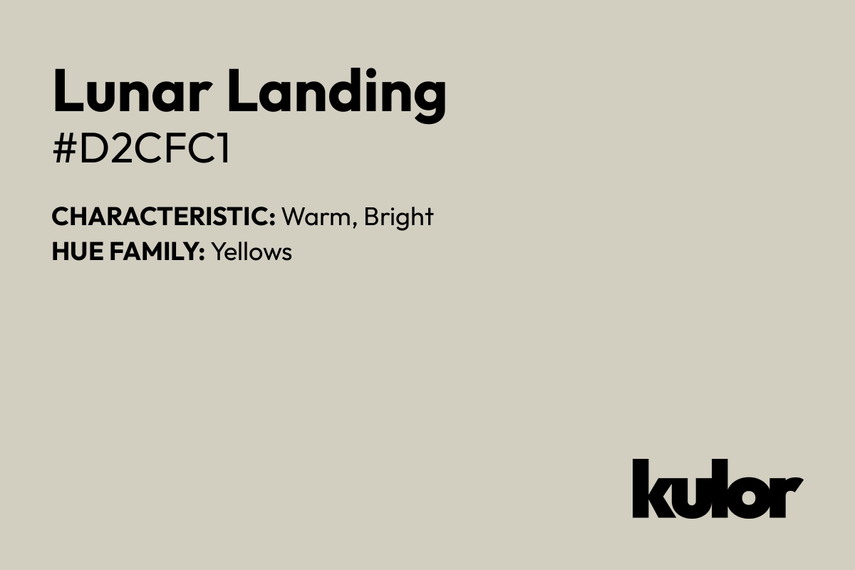 Lunar Landing is a color with a HTML hex code of #d2cfc1.