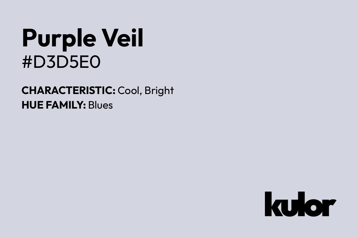 Purple Veil is a color with a HTML hex code of #d3d5e0.