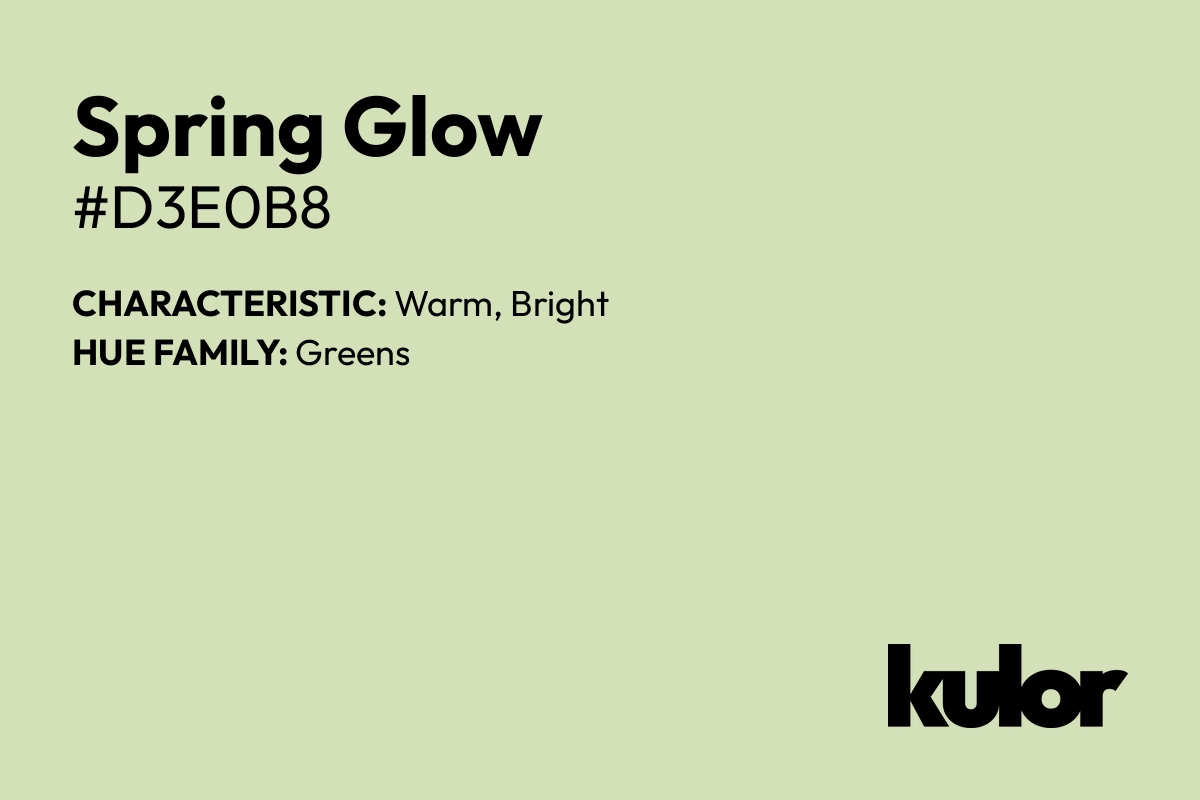 Spring Glow is a color with a HTML hex code of #d3e0b8.