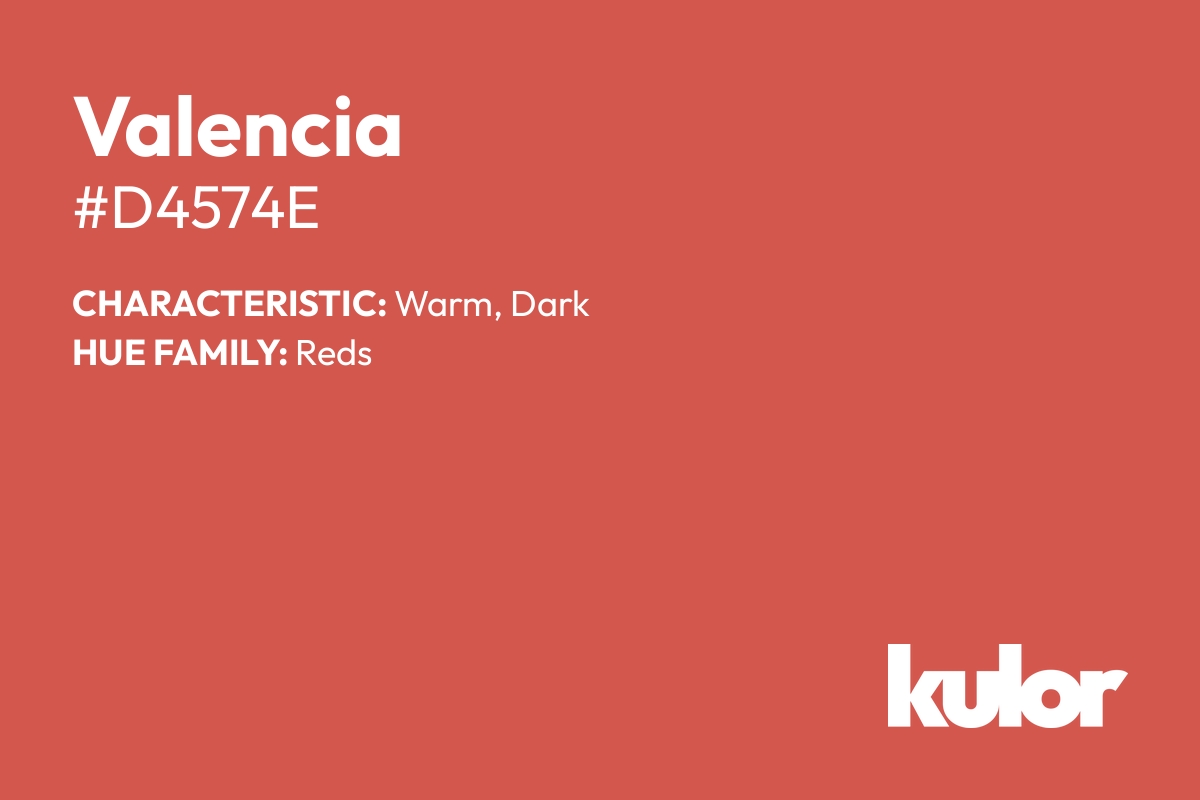 Valencia is a color with a HTML hex code of #d4574e.