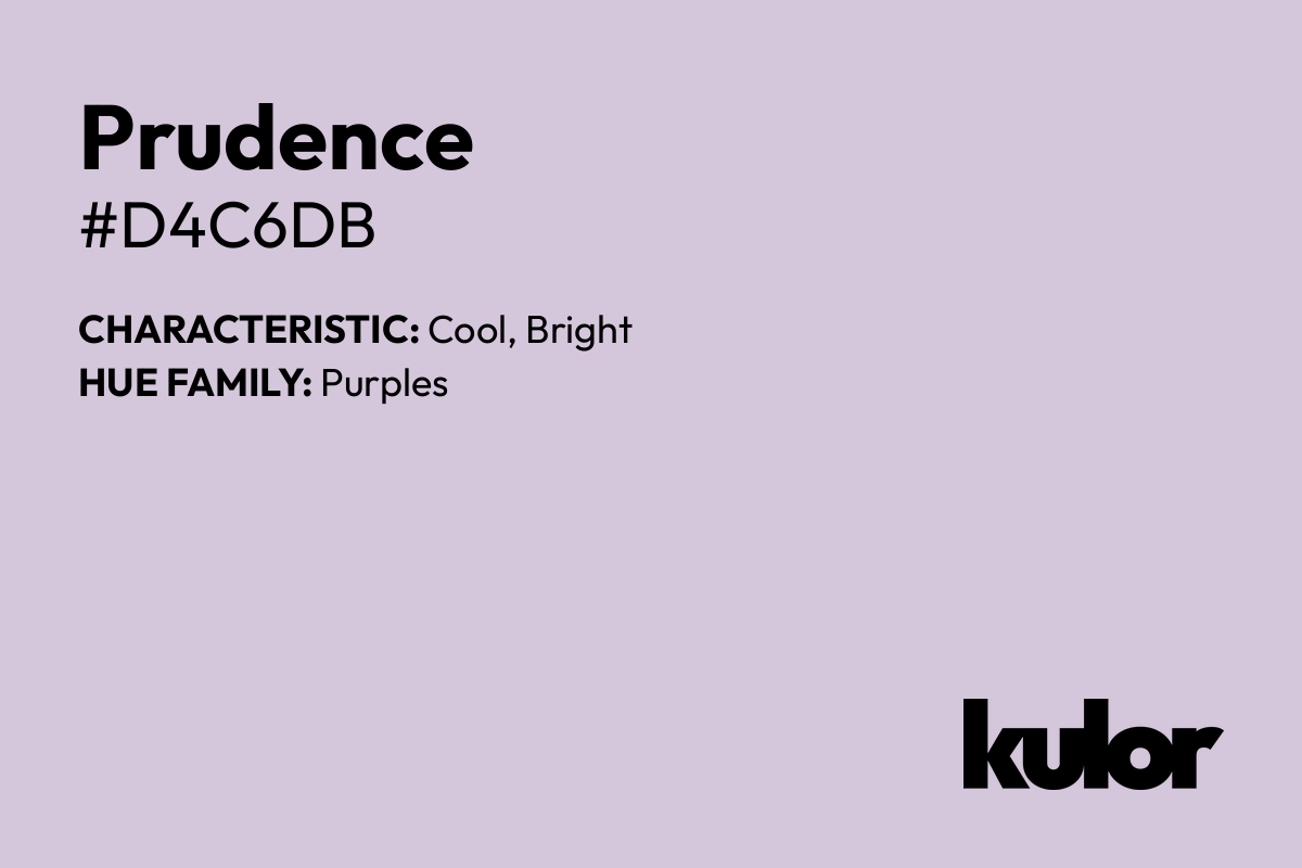 Prudence is a color with a HTML hex code of #d4c6db.