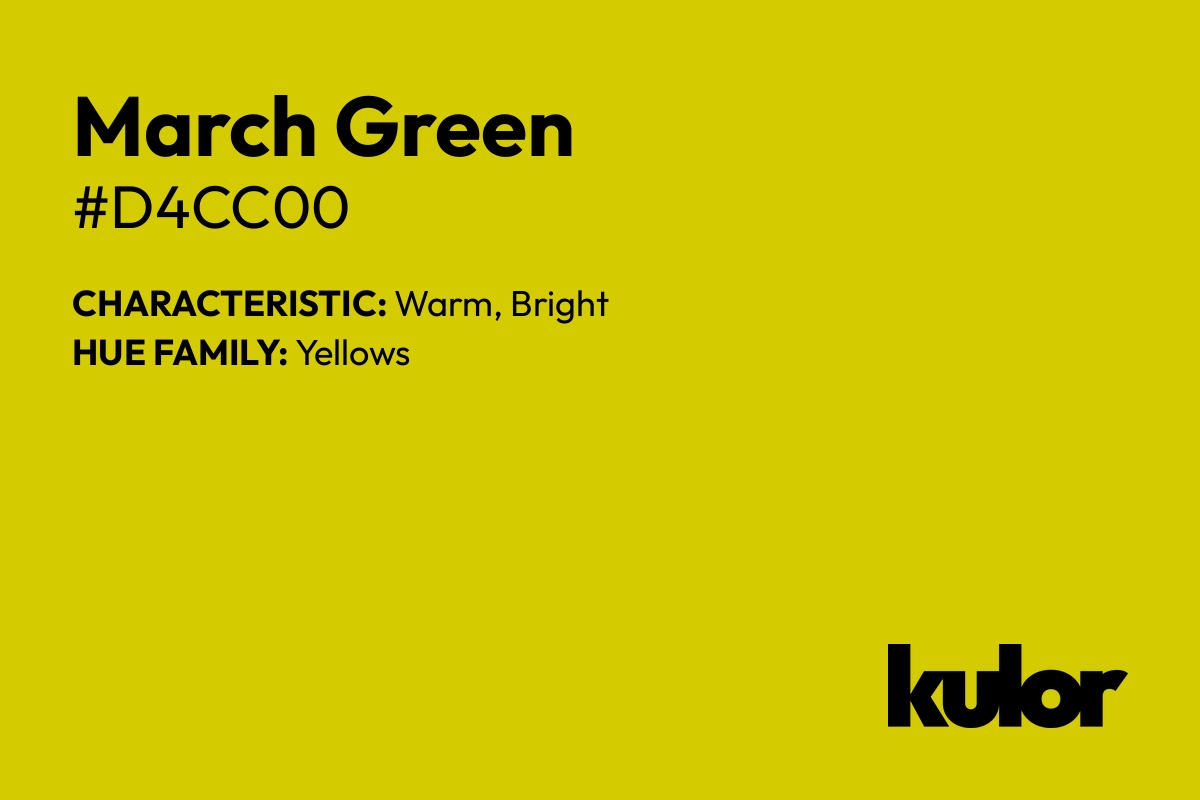 March Green is a color with a HTML hex code of #d4cc00.