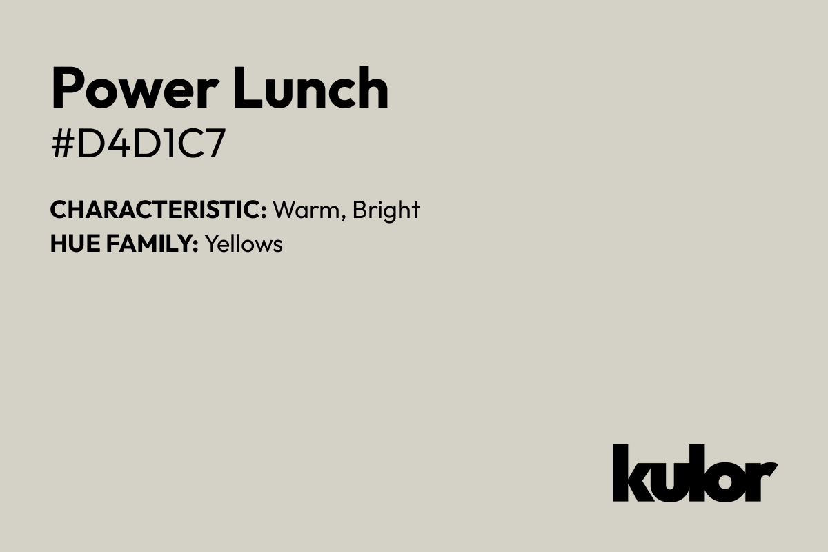 Power Lunch is a color with a HTML hex code of #d4d1c7.