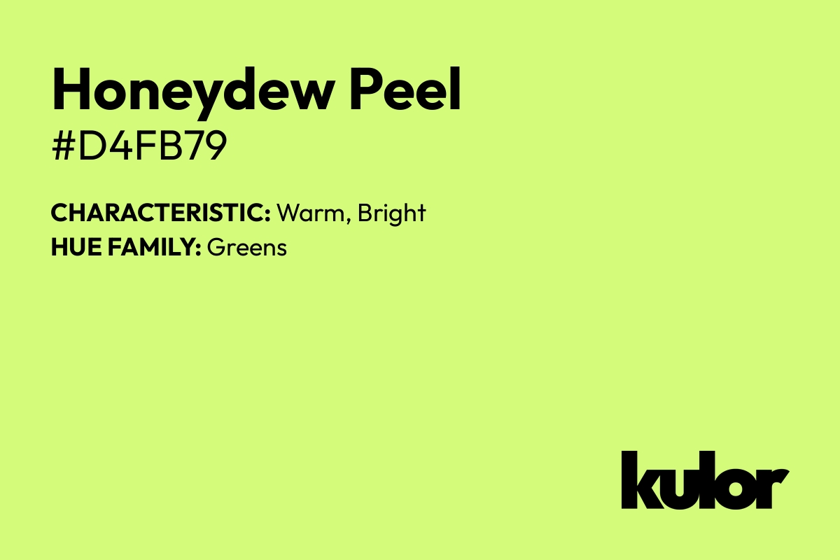 Honeydew Peel is a color with a HTML hex code of #d4fb79.