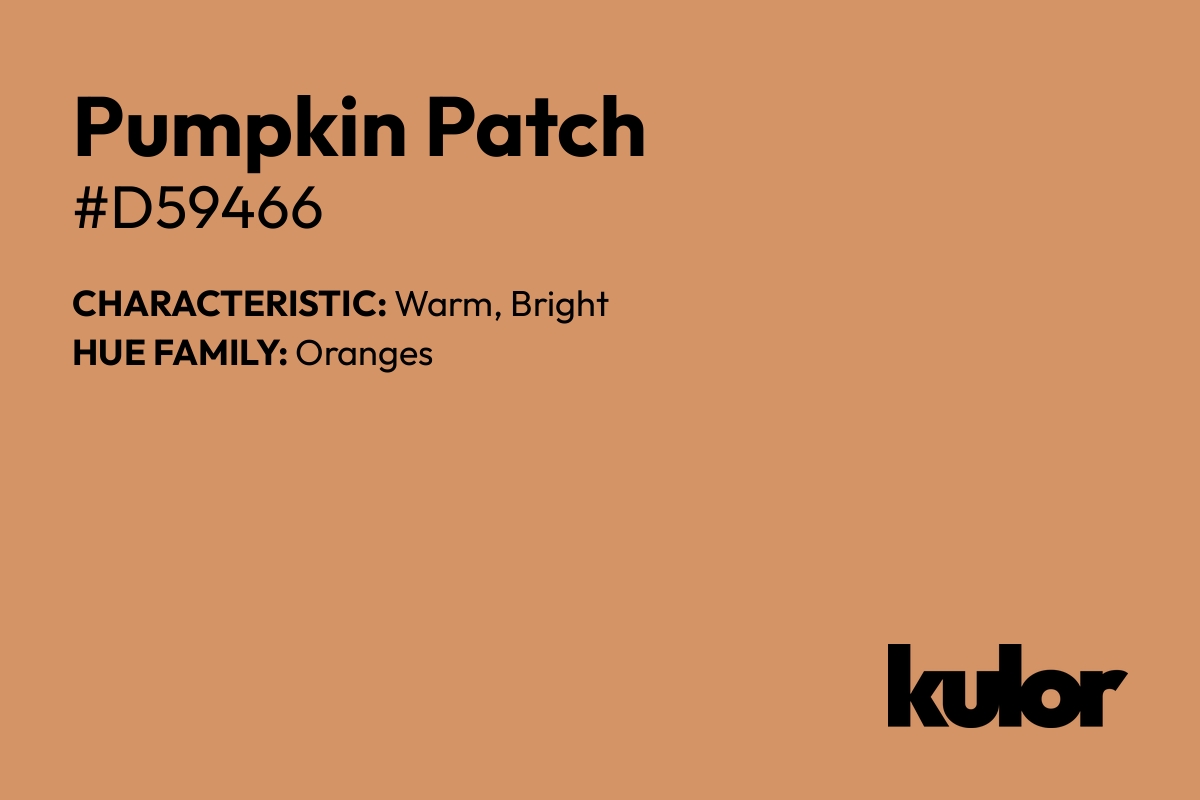 Pumpkin Patch is a color with a HTML hex code of #d59466.