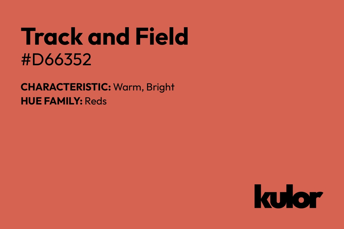 Track and Field is a color with a HTML hex code of #d66352.