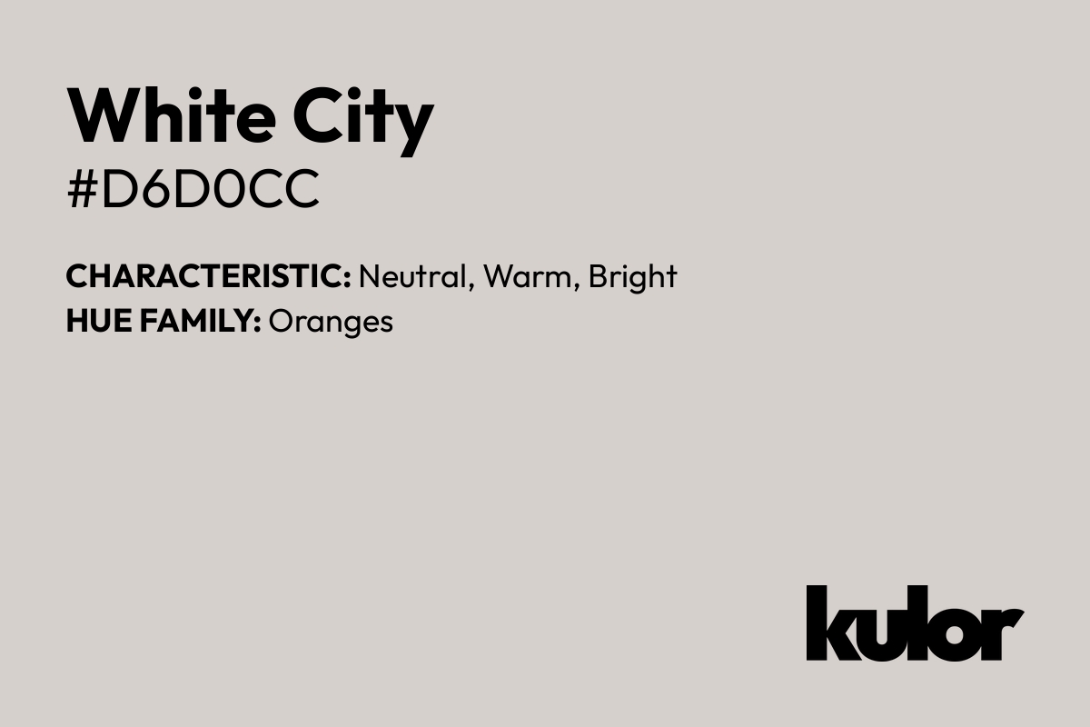 White City is a color with a HTML hex code of #d6d0cc.