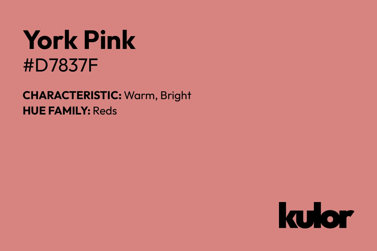 York Pink is a color with a HTML hex code of #d7837f.