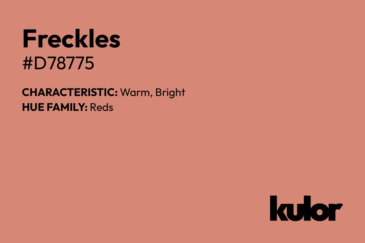 Freckles is a color with a HTML hex code of #d78775.