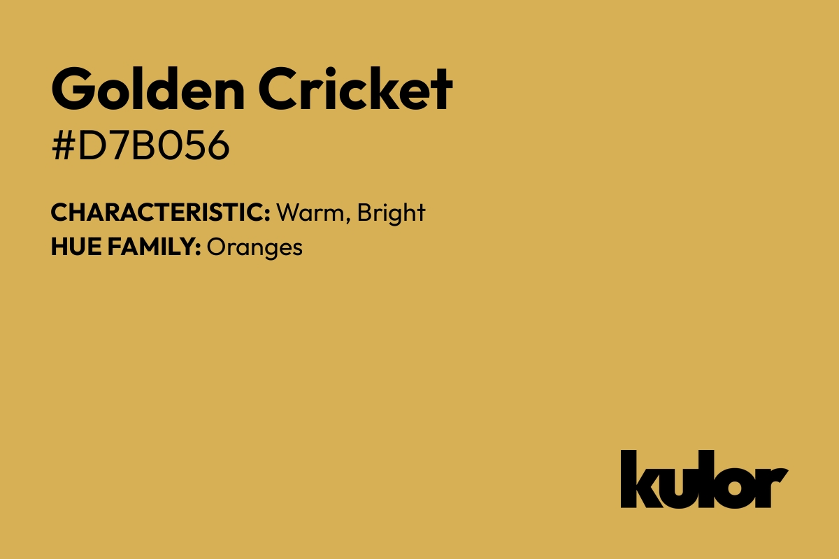 Golden Cricket is a color with a HTML hex code of #d7b056.