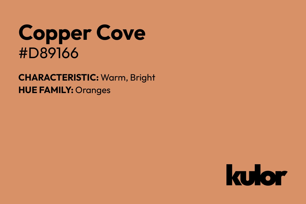 Copper Cove is a color with a HTML hex code of #d89166.