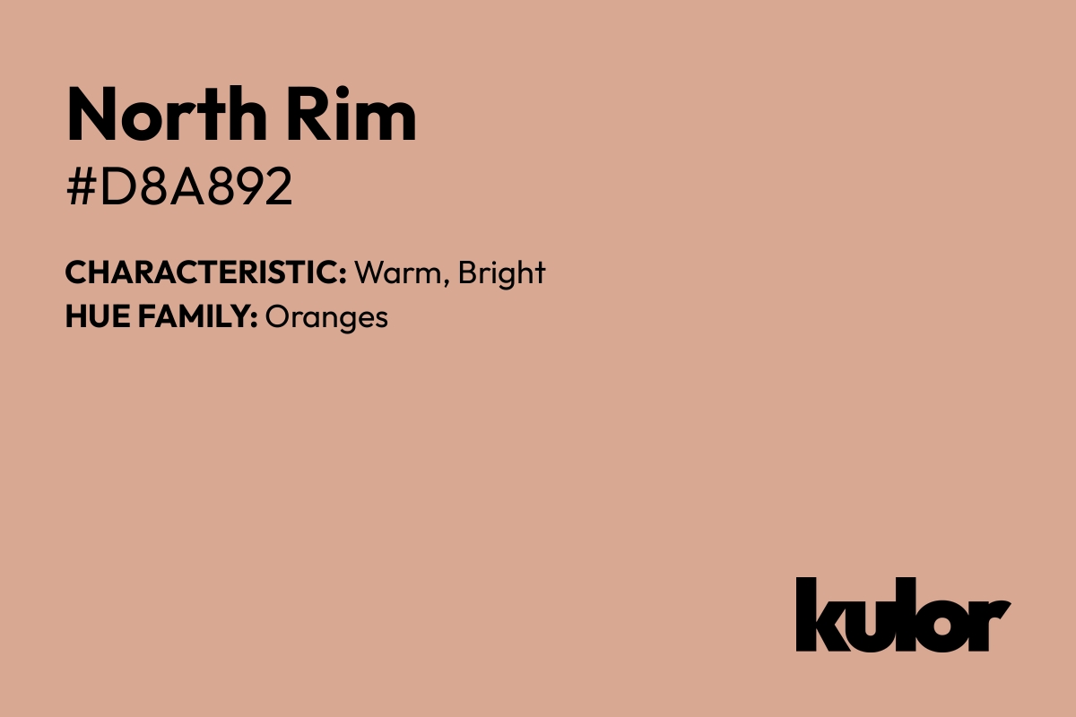 North Rim is a color with a HTML hex code of #d8a892.