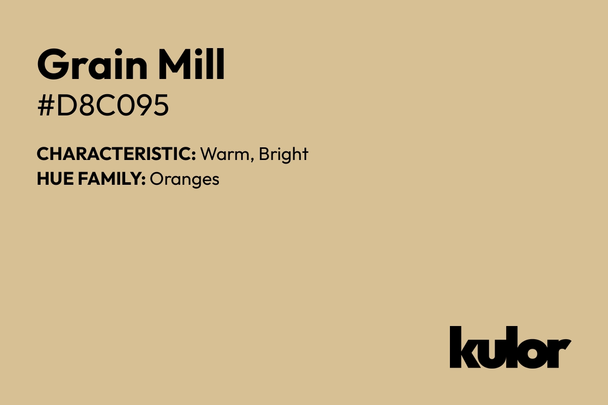 Grain Mill is a color with a HTML hex code of #d8c095.