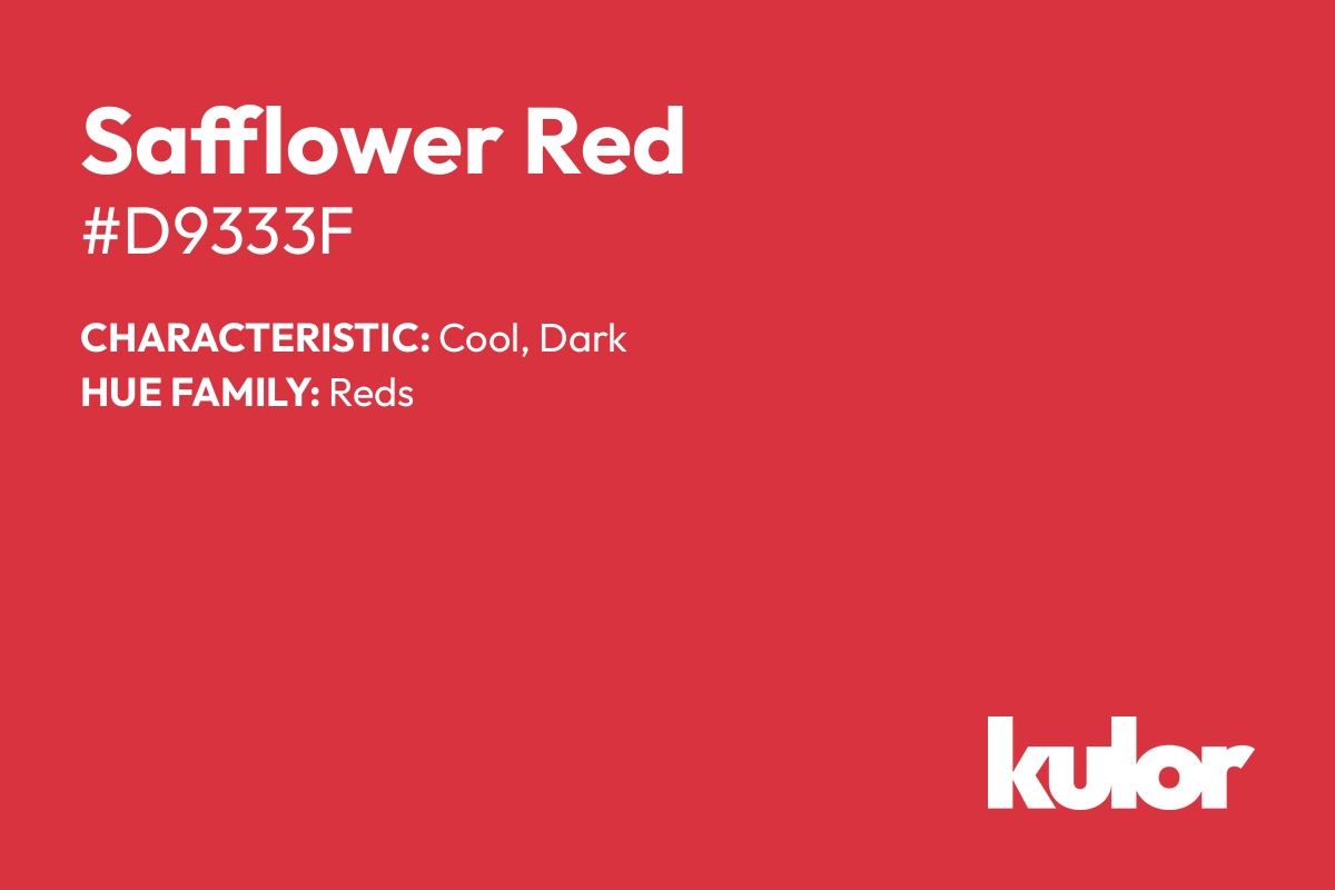 Safflower Red is a color with a HTML hex code of #d9333f.