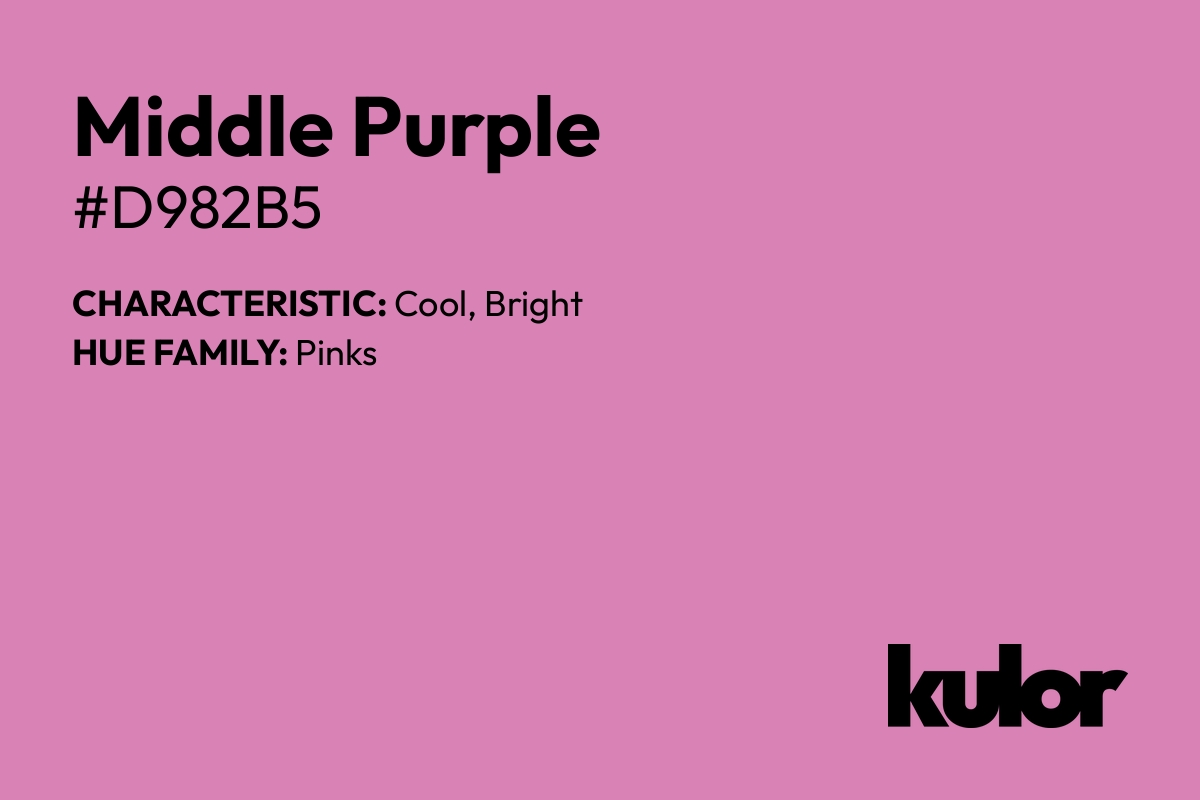 Middle Purple is a color with a HTML hex code of #d982b5.