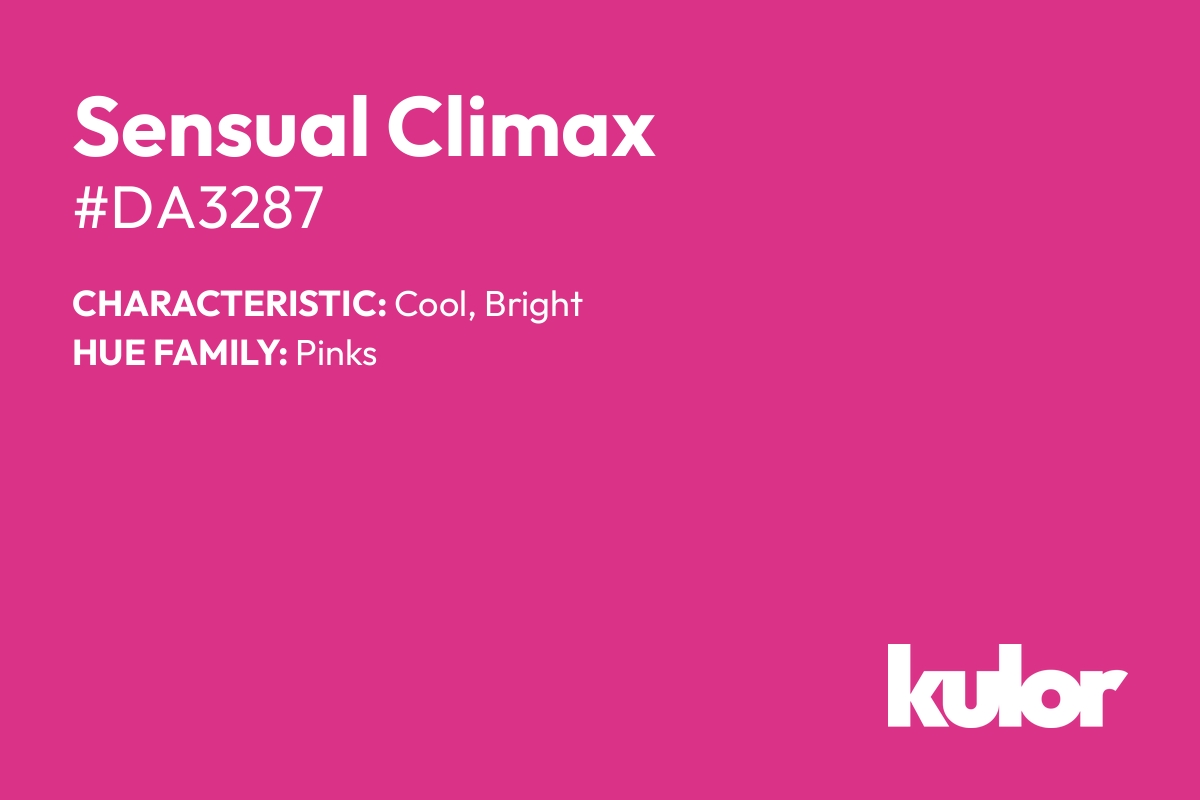 Sensual Climax is a color with a HTML hex code of #da3287.