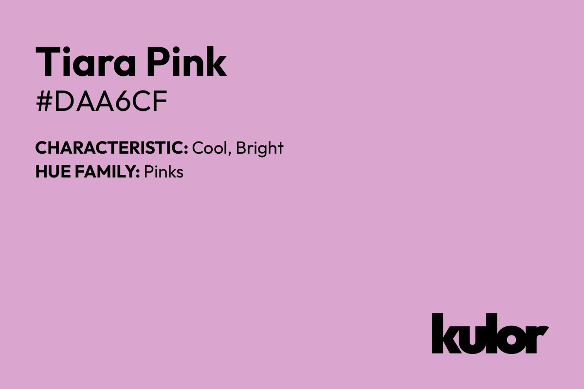 Tiara Pink is a color with a HTML hex code of #daa6cf.