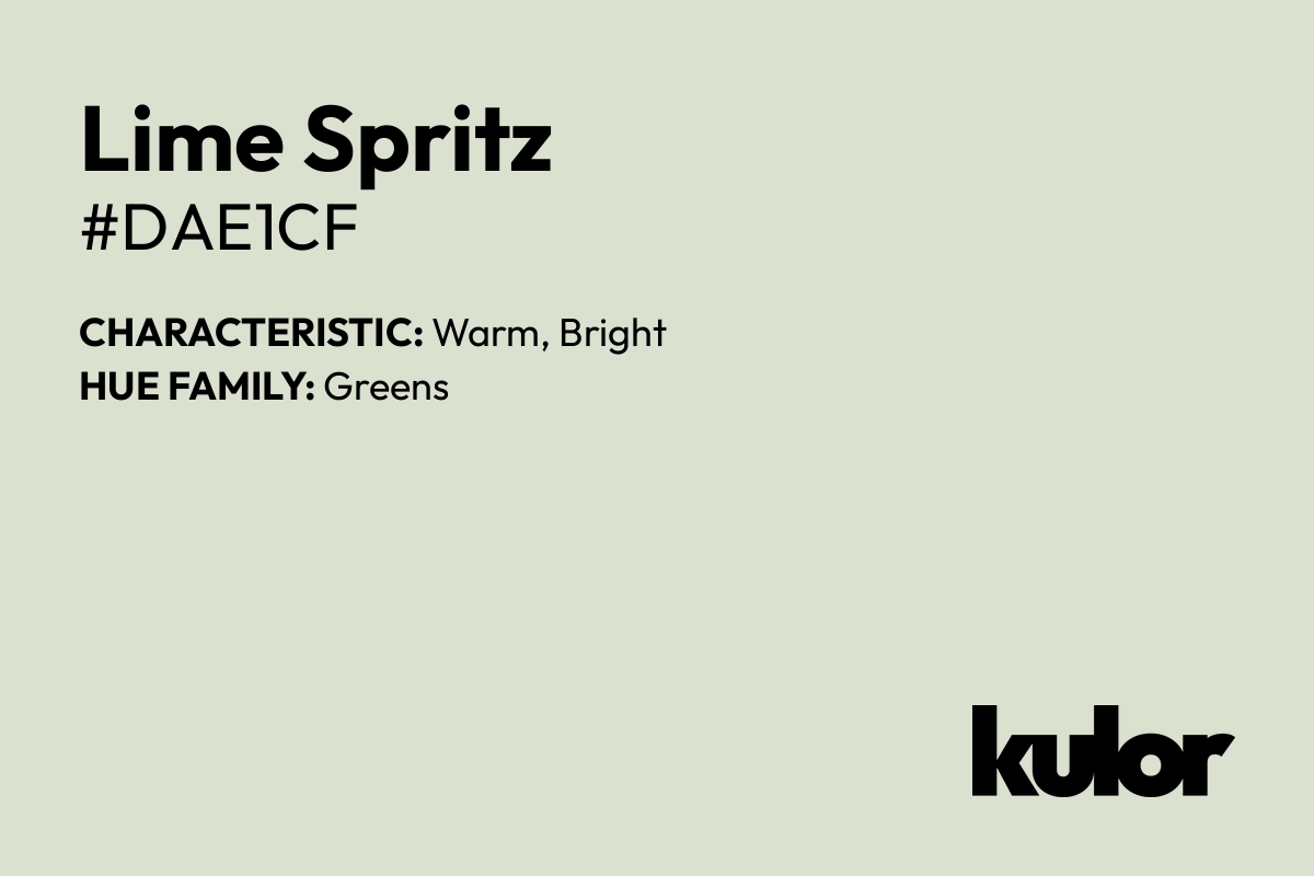 Lime Spritz is a color with a HTML hex code of #dae1cf.