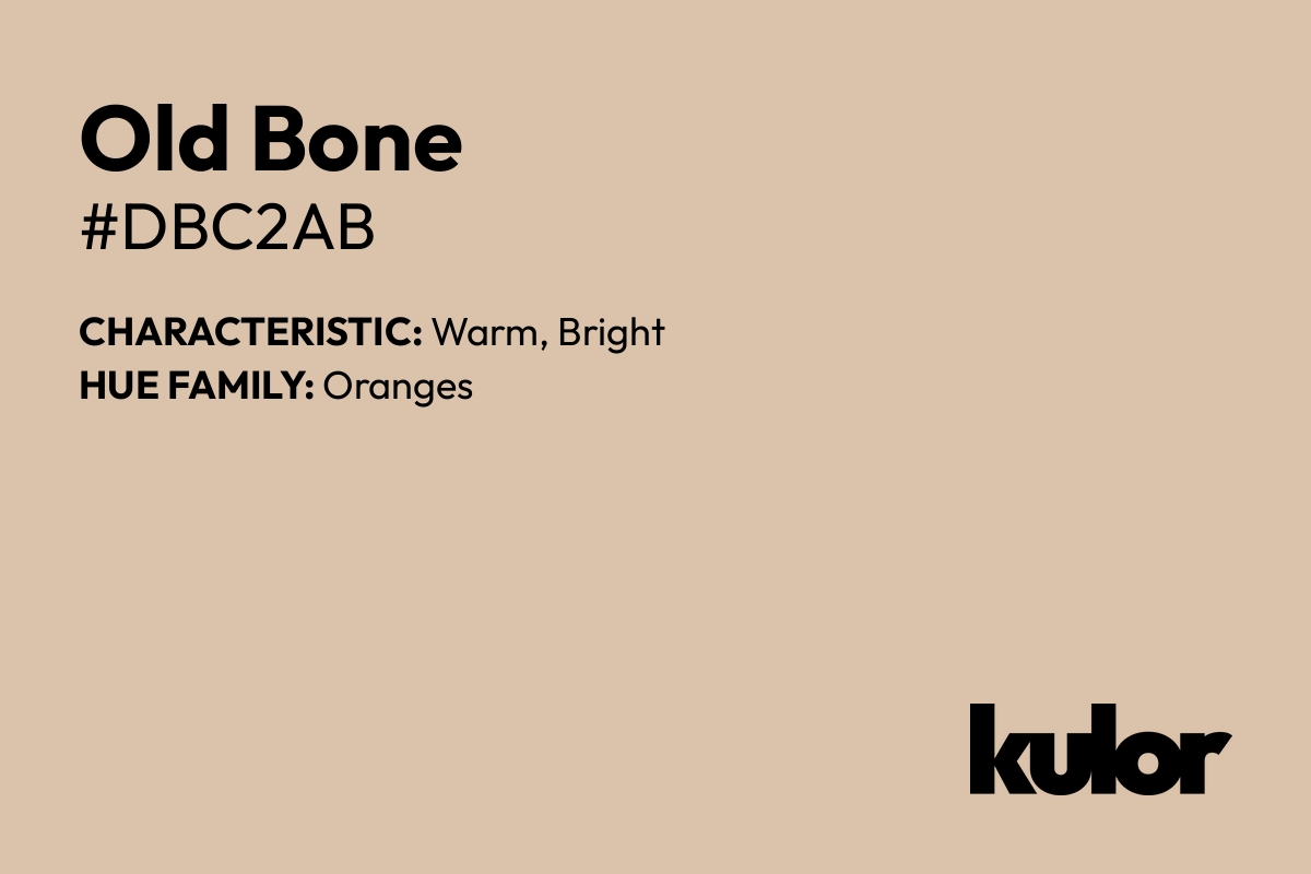 Old Bone is a color with a HTML hex code of #dbc2ab.