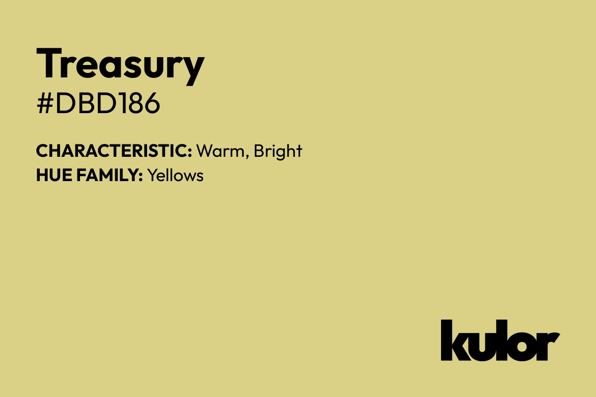 Treasury is a color with a HTML hex code of #dbd186.