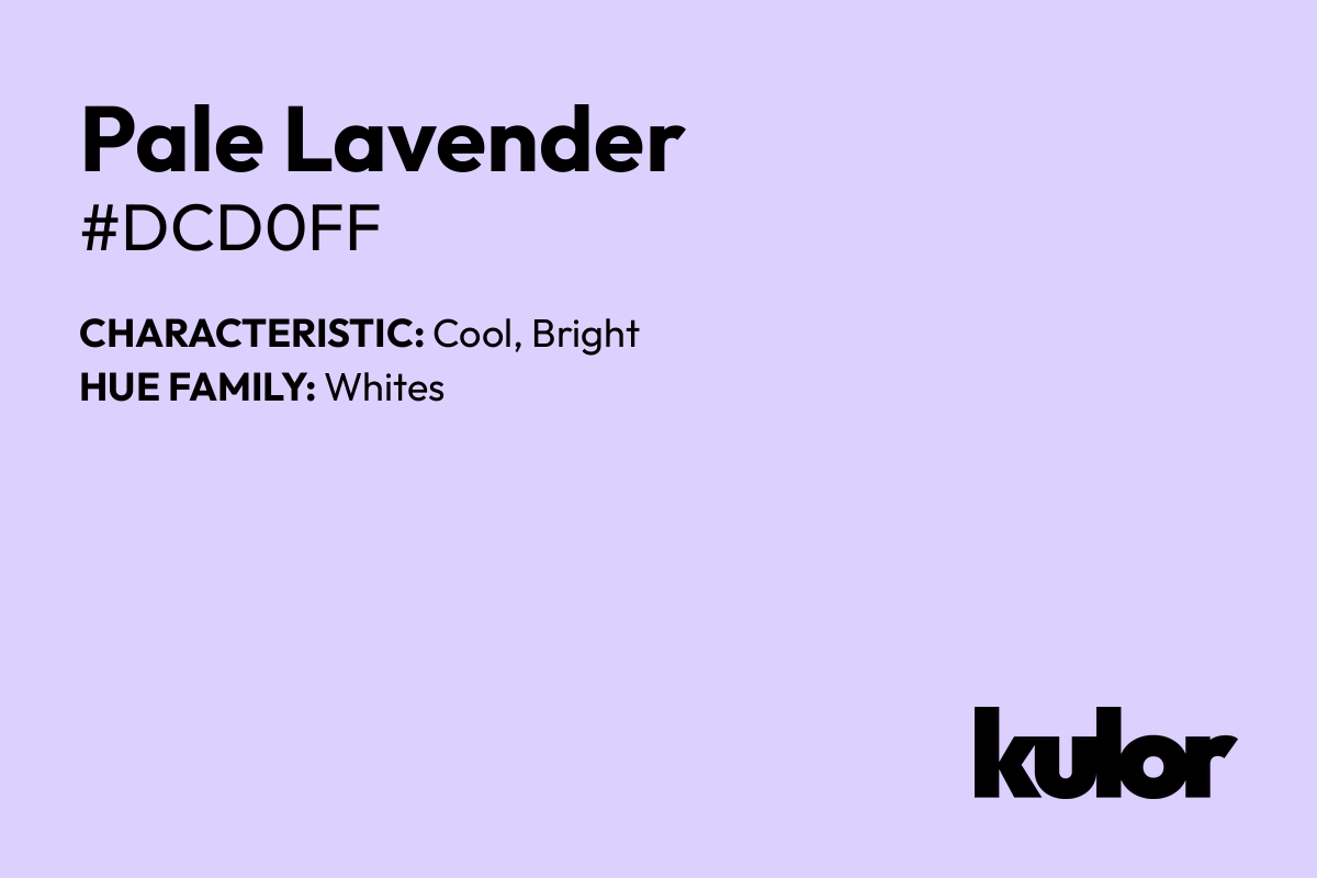 Pale Lavender is a color with a HTML hex code of #dcd0ff.