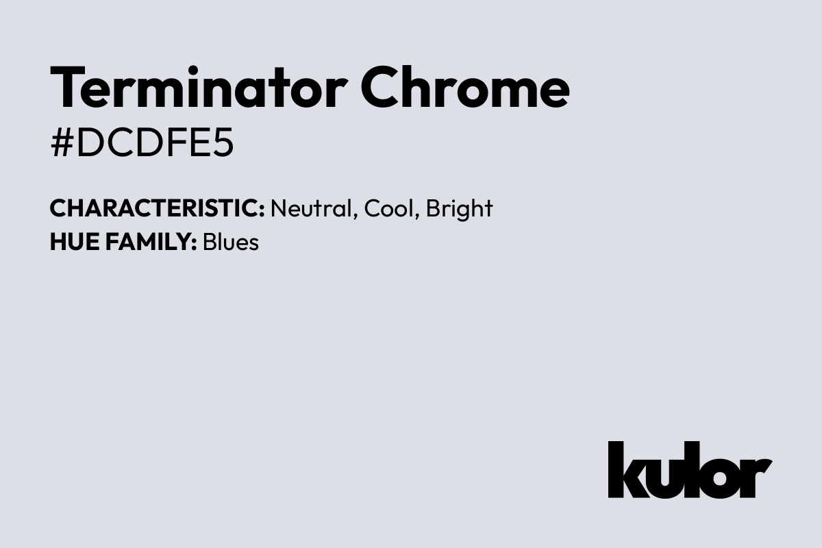Terminator Chrome is a color with a HTML hex code of #dcdfe5.