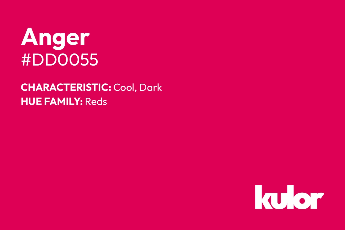 Anger is a color with a HTML hex code of #dd0055.