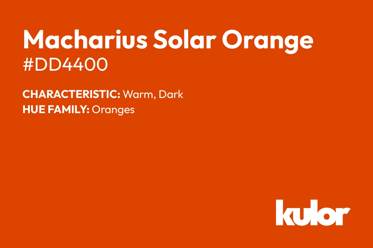 Macharius Solar Orange is a color with a HTML hex code of #dd4400.