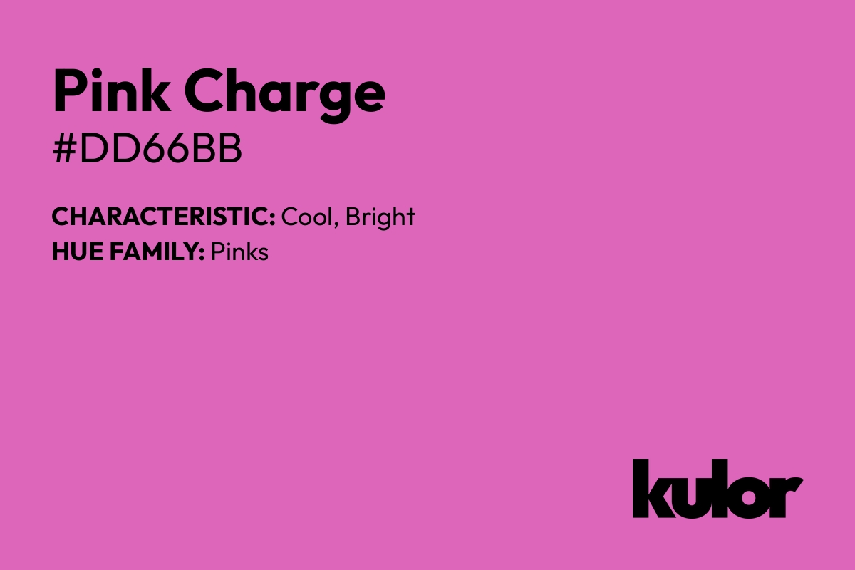 Pink Charge is a color with a HTML hex code of #dd66bb.