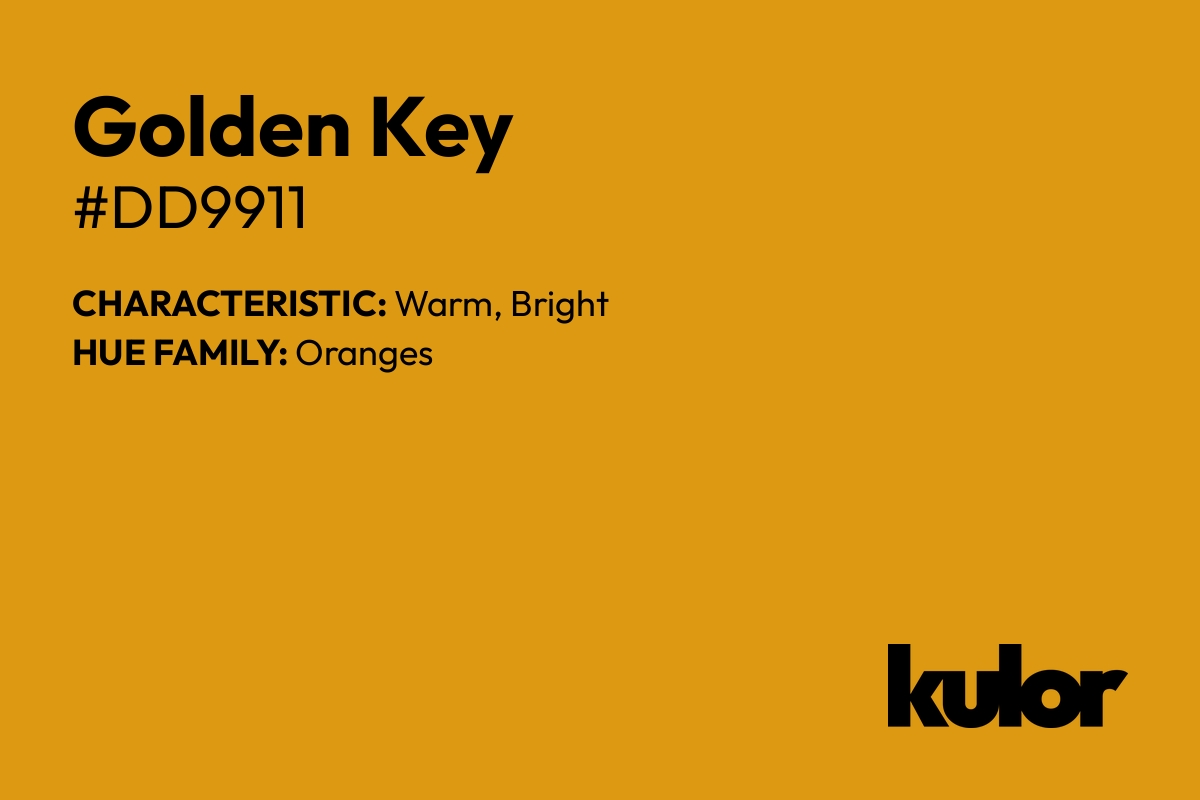 Golden Key is a color with a HTML hex code of #dd9911.