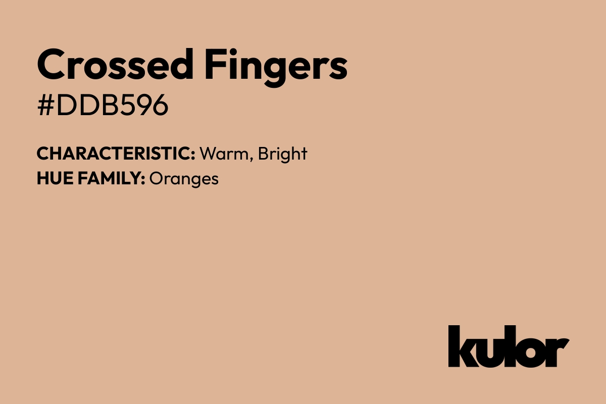 Crossed Fingers is a color with a HTML hex code of #ddb596.