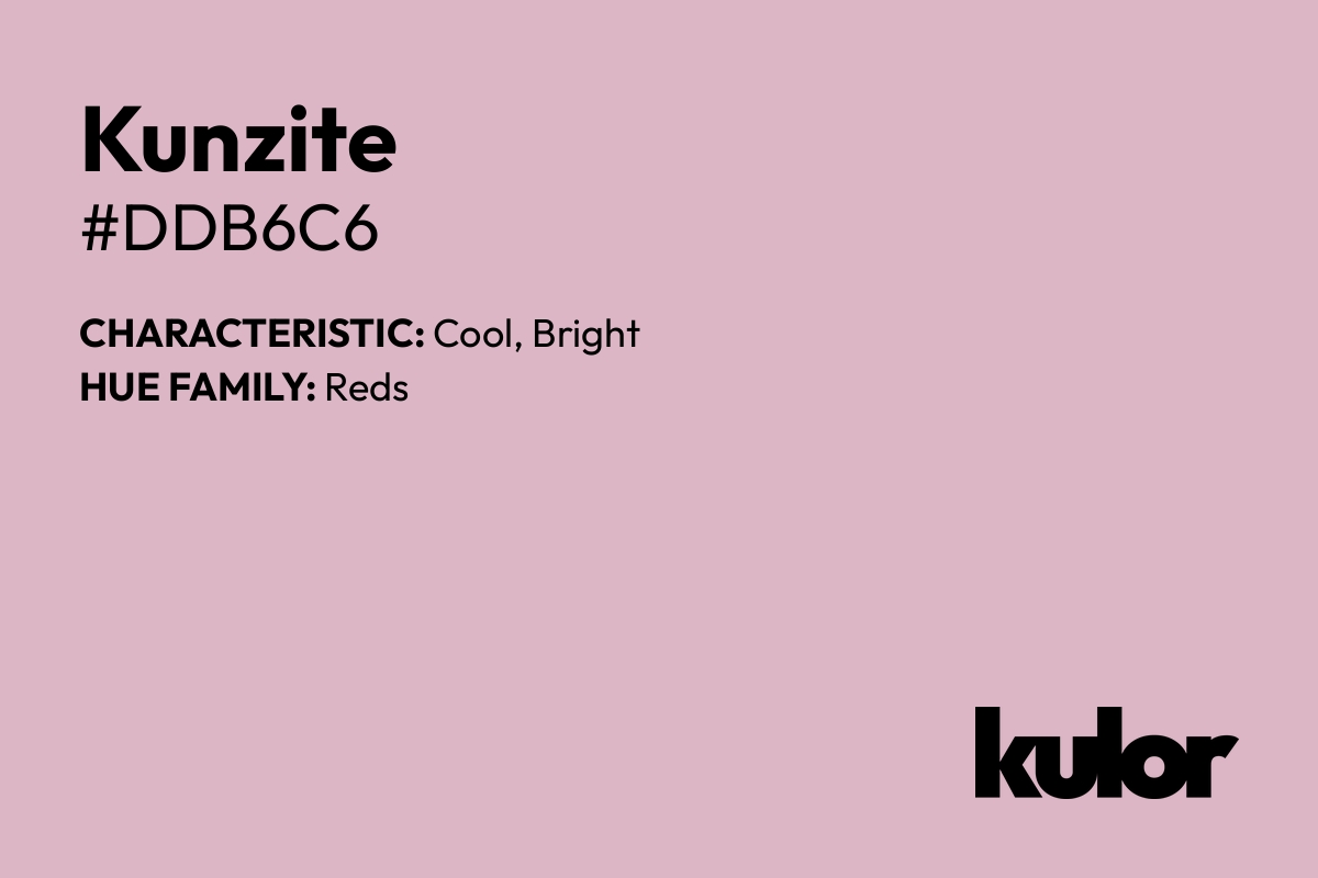 Kunzite is a color with a HTML hex code of #ddb6c6.