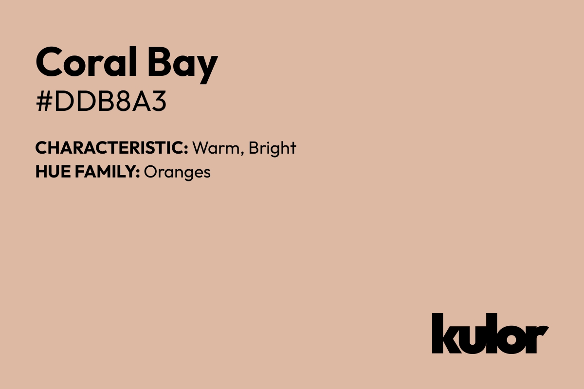 Coral Bay is a color with a HTML hex code of #ddb8a3.