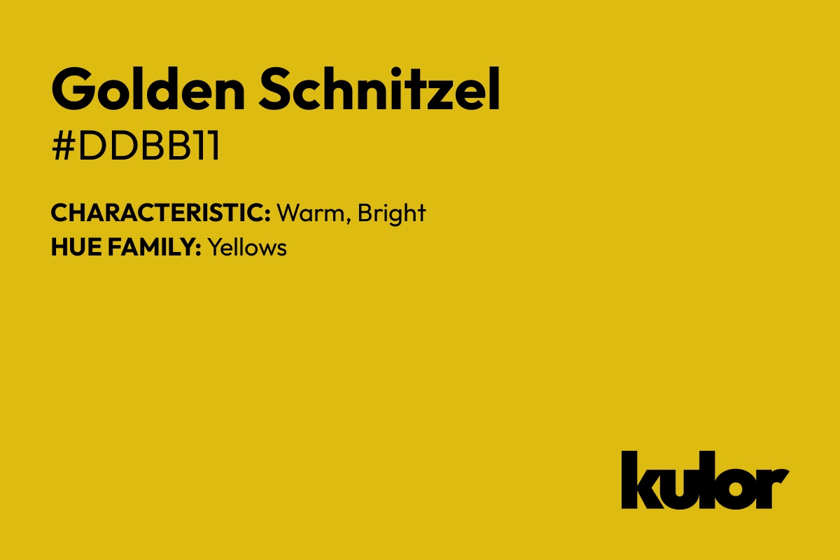 Golden Schnitzel is a color with a HTML hex code of #ddbb11.