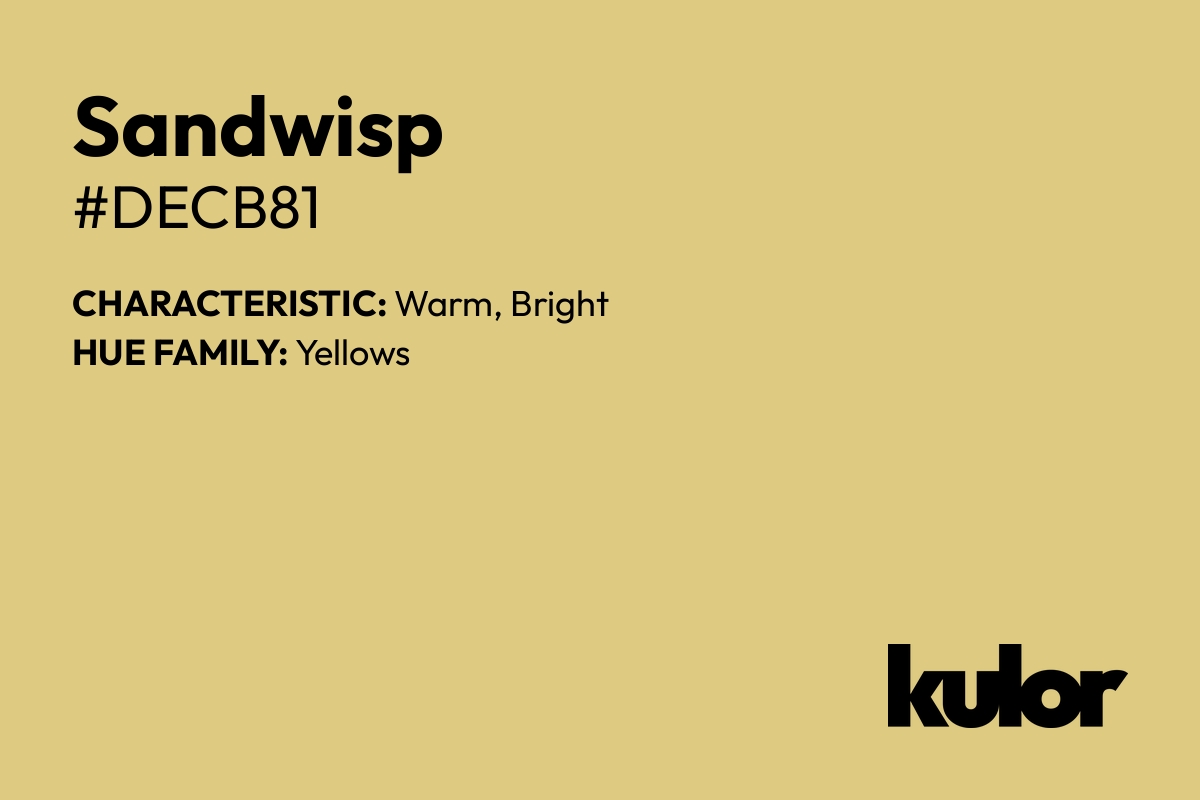 Sandwisp is a color with a HTML hex code of #decb81.