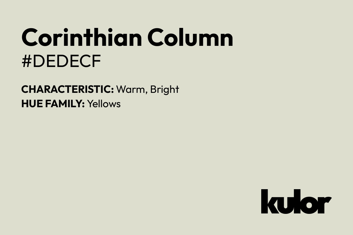 Corinthian Column is a color with a HTML hex code of #dedecf.