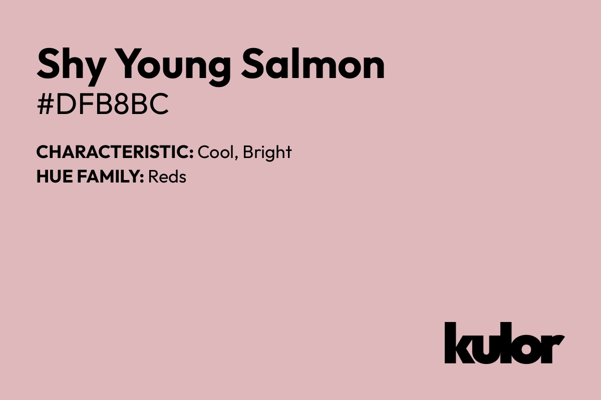 Shy Young Salmon is a color with a HTML hex code of #dfb8bc.